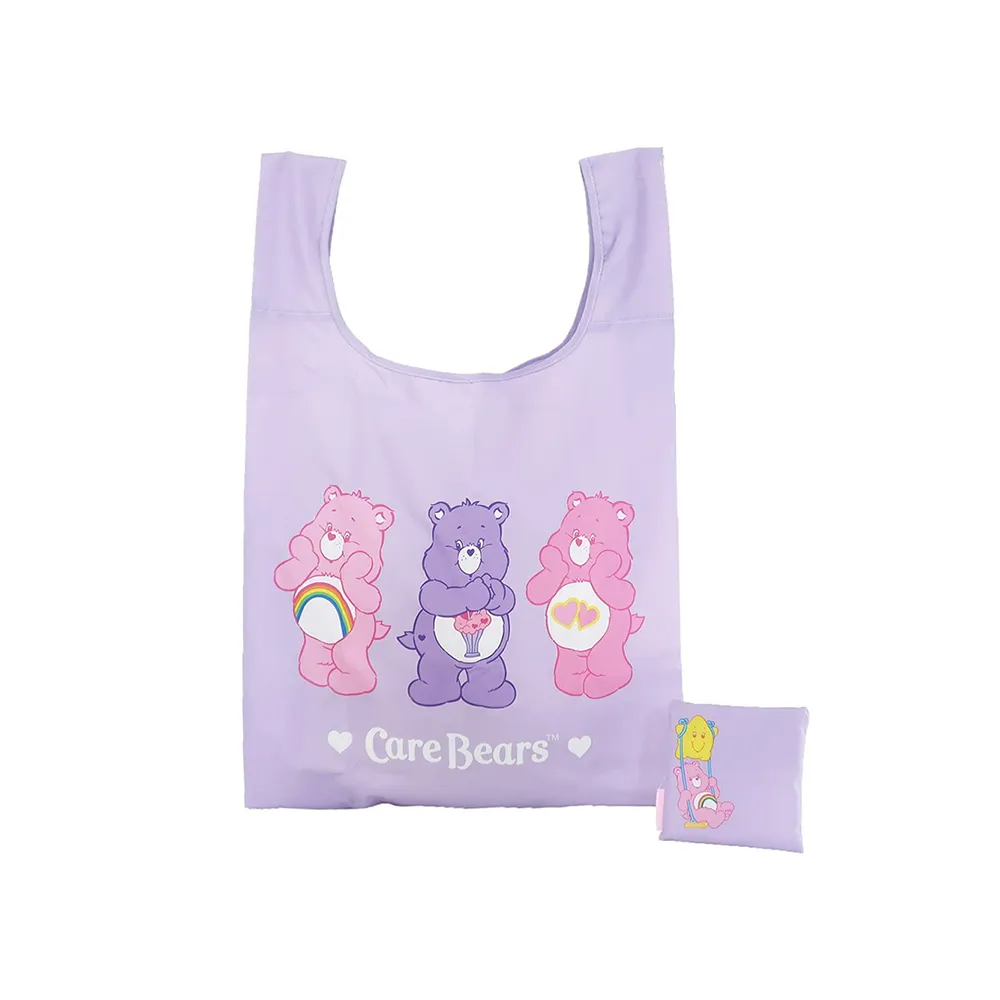 【Marushin 丸真】雙11 Care Bears 彩虹熊 收納環保購物袋 三隻小熊