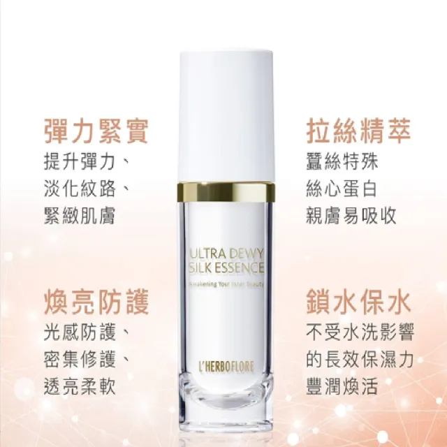 【L’HERBOFLORE 蕾舒翠】袋鼠花彈力絲光精華 60ml（添加日本蠶絲蛋白/緊實澎潤/保水鎖水）