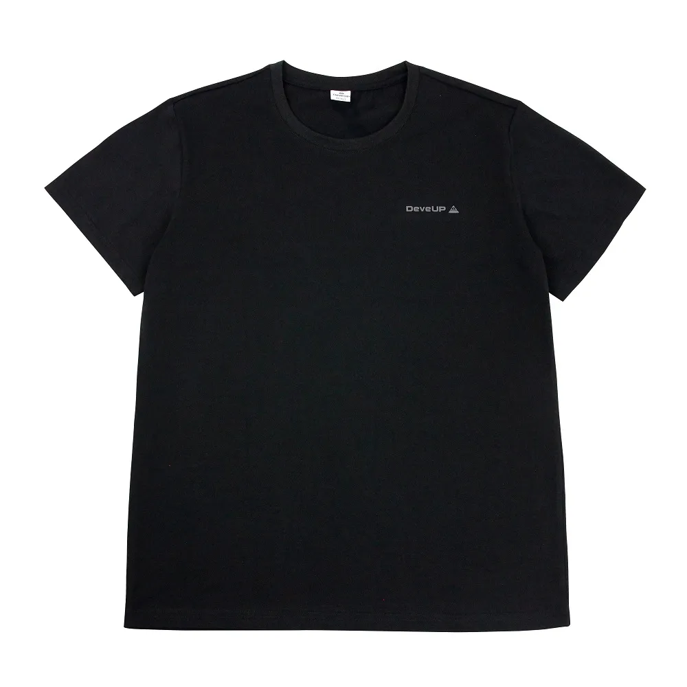 【DeveUP】『DeveUP』冰瓷棉圓領膠印LOGO素T恤(產品編號 : D03405-09)
