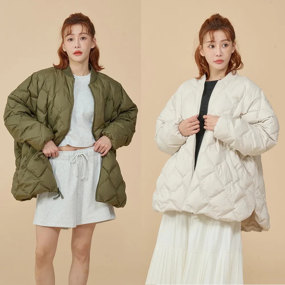 【NEW BALANCE】NB 保暖防潑水外套_女性_米白/軍綠色_WJ43503DMO_WJ43503MBM(美版 版型偏大)