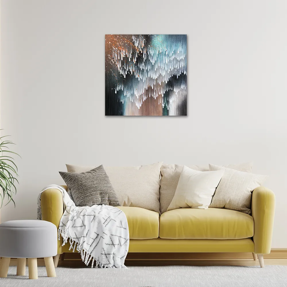 【御畫房】當代國家級展覽畫家 抽象系列手繪油畫80×80cm(DB-062)