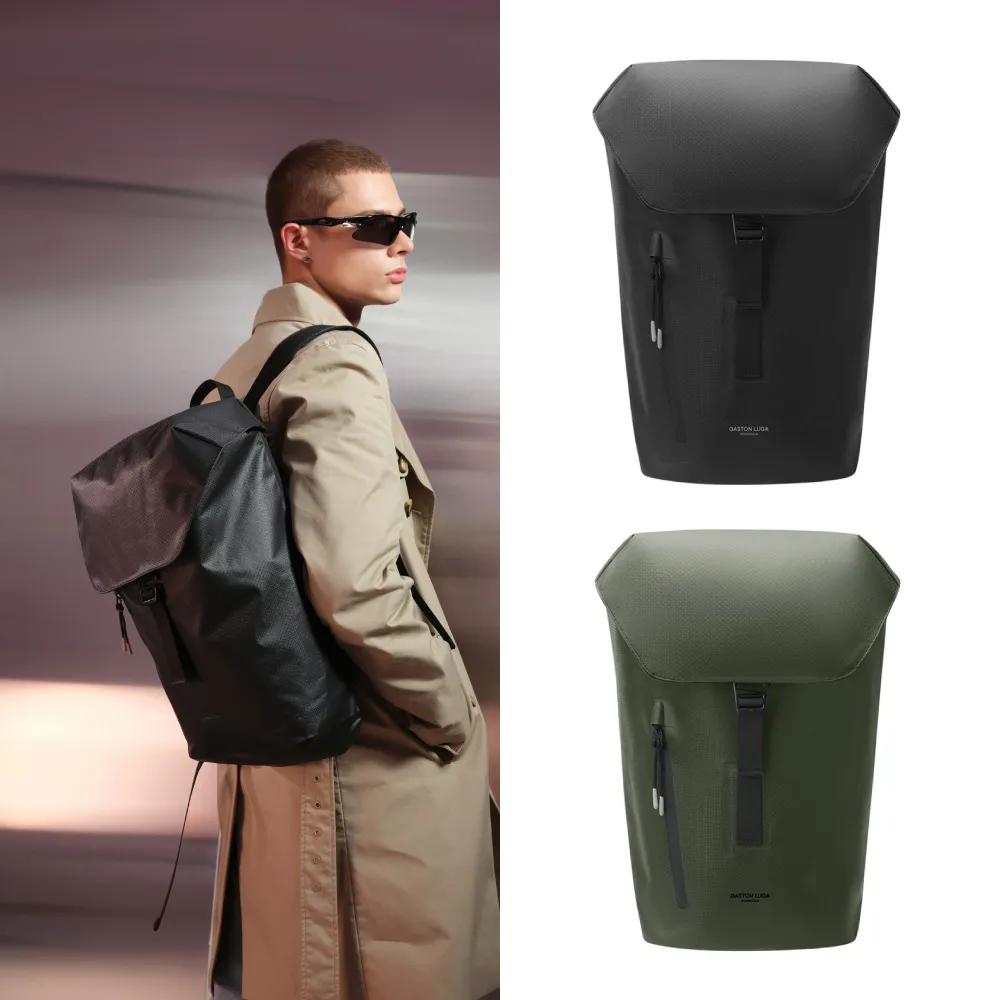 【GASTON LUGA】Lightweight DuoSeal Flap Backpack 14吋後背包(包包 男包 包袋 收納 筆電)