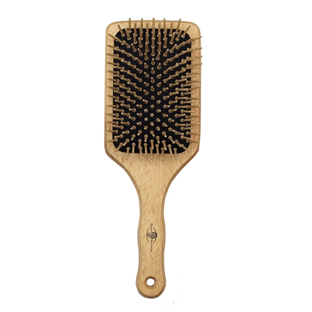 【BRAUN WETTBURG 珀薇】德國製 好舒壓方形大木齒氣墊好按摩梳(氣墊好按摩梳/梳頭按摩美容/雙11)