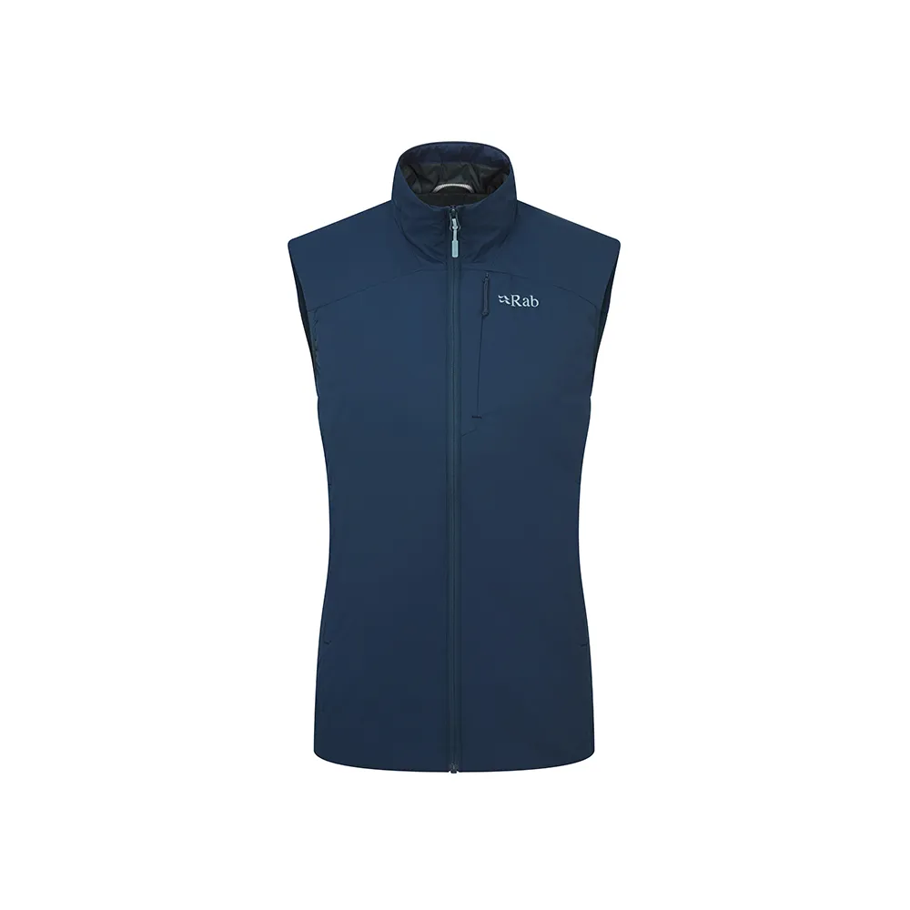 【RAB】Xenair Vest 輕量防風透氣化纖立領背心 女款 暴風藍 #QIP20