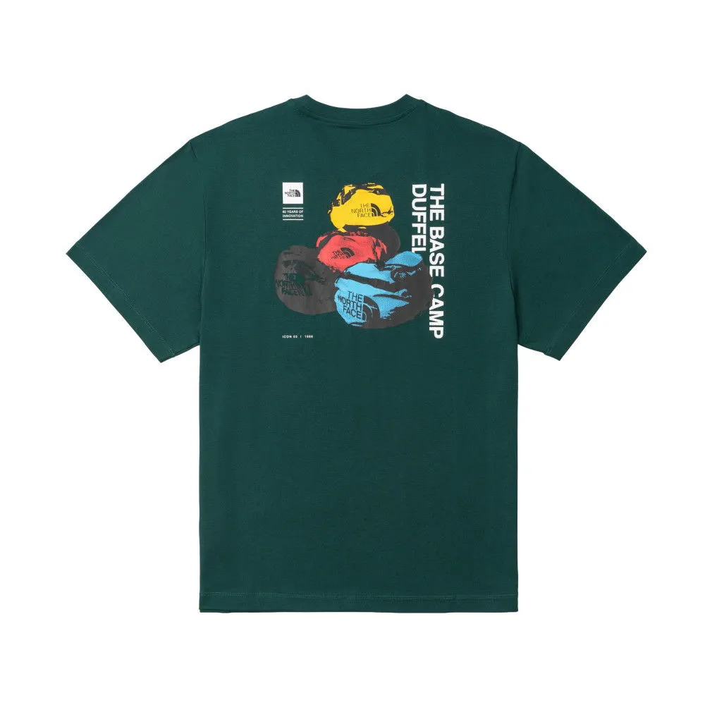 【The North Face】TNF 休閒 運動 短袖T恤 M BC DUFFEL RELAXED SS TEE GRAPHIC - AP 男 綠 (NF0A8GX91KI)
