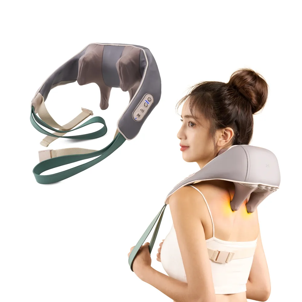 【JHT】6D舒鬆肩頸按摩器 K-1610(肩頸斜方肌按摩/肩頸熱敷)