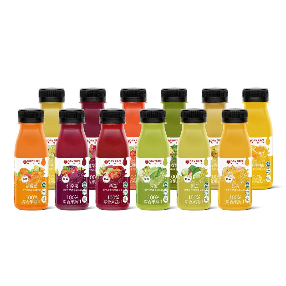 【Day Juice 果日飲】冷壓綜合蔬果纖活飲12瓶組(1-12號各1瓶-共12瓶)