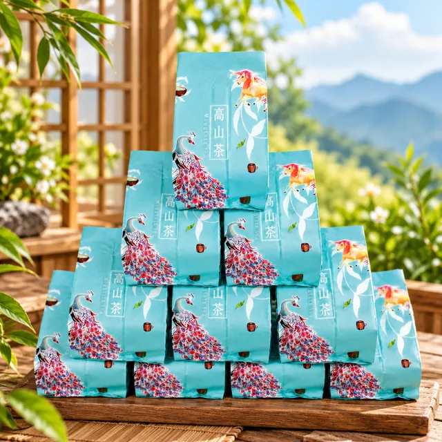【龍源茶品】梨山淡雅醇香高山茶葉150gx10包(共2.5斤;附提袋;生青茶;無焙火;無發酵;春茶)