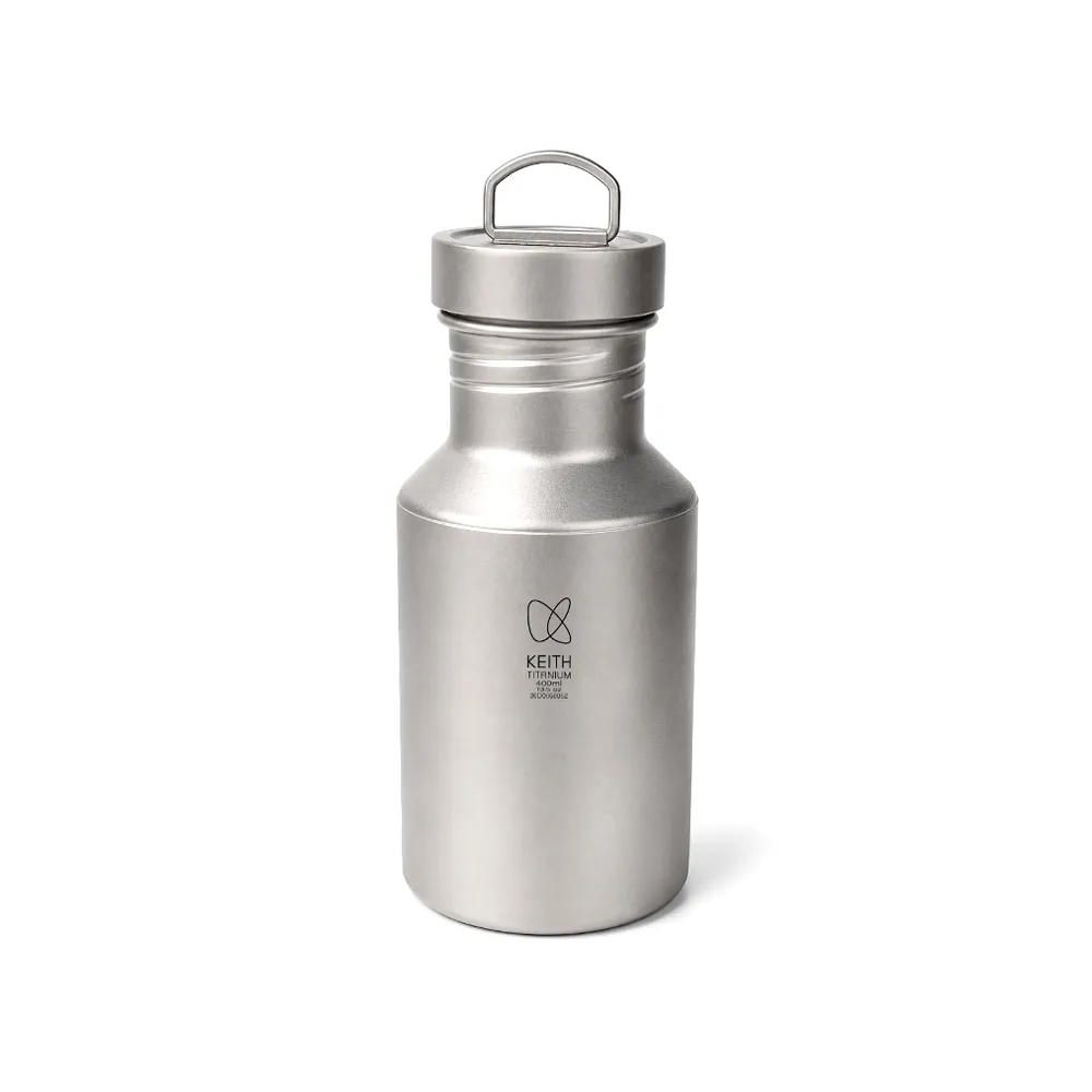 【Keith】鎧斯鈦單層鈦水壺 400ml / Ti3030 運動水壺 環保水瓶 鈦飲水壺 單層鈦水壺 隨身鈦水杯