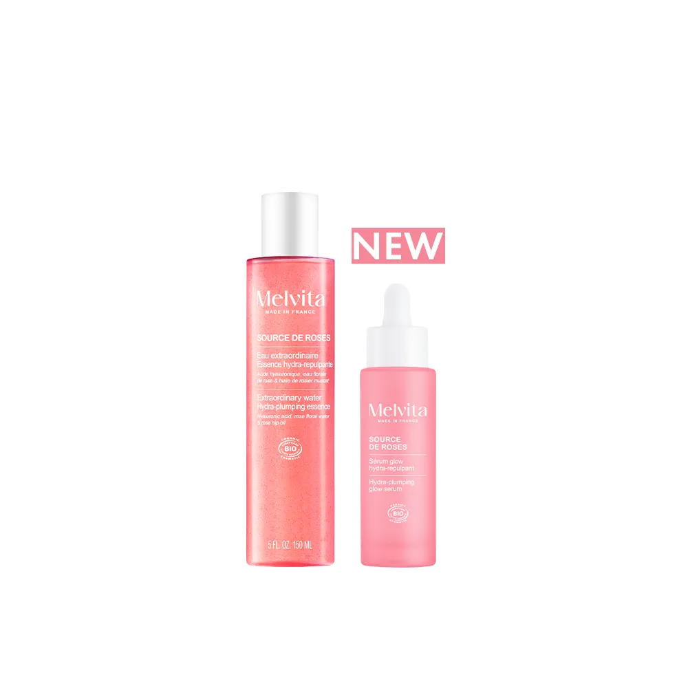 【Melvita 蜜葳特】王者玫瑰輕潤保濕組(彈力精華30ml+彈力精萃露150ml)