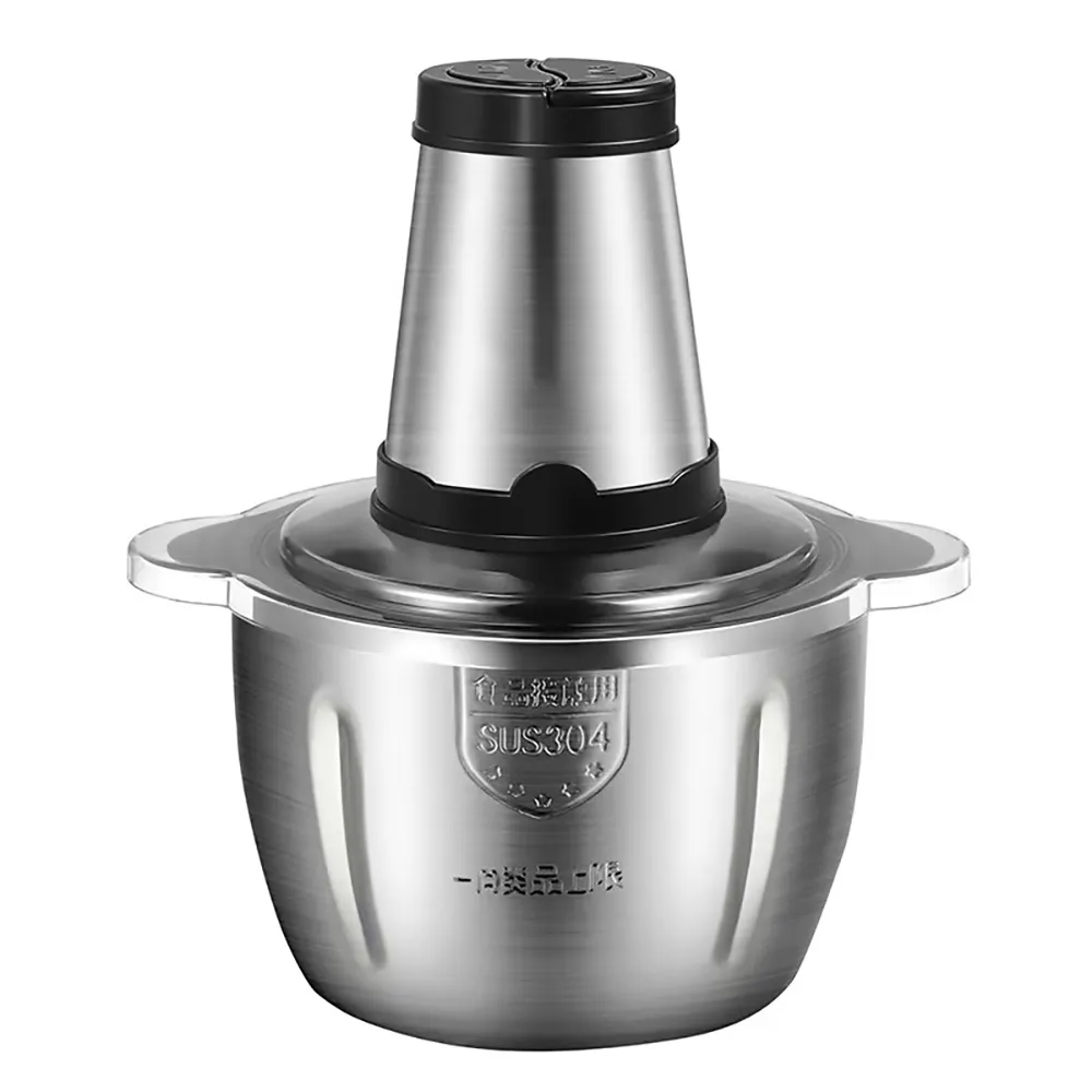 【LEZUN 樂尊】110V 多功能電動絞肉機大容量碎肉機-不鏽鋼3L(攪拌機/絞肉機/料理機/切菜機)