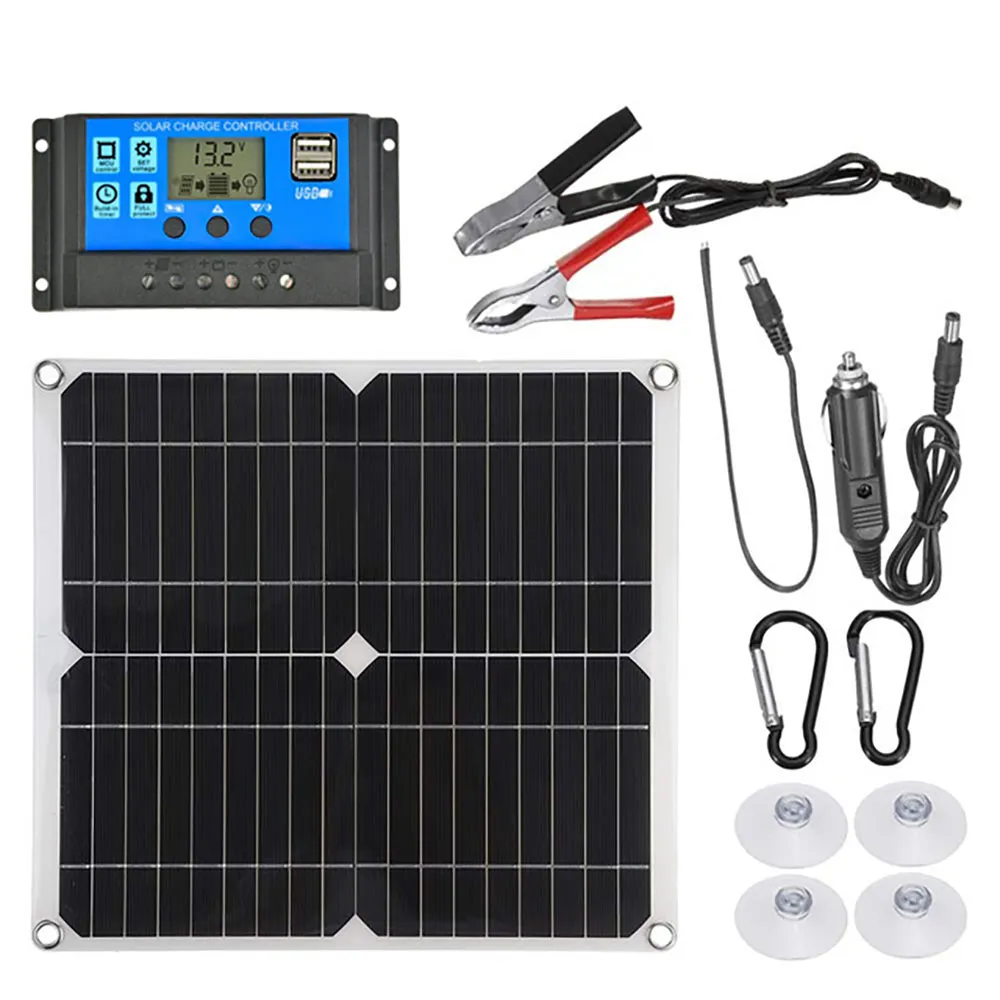 【Felsted】25W太陽能充電板 光伏板  戶外攜帶電源板(露營 太陽能板 應急充電板 雙USB充電)