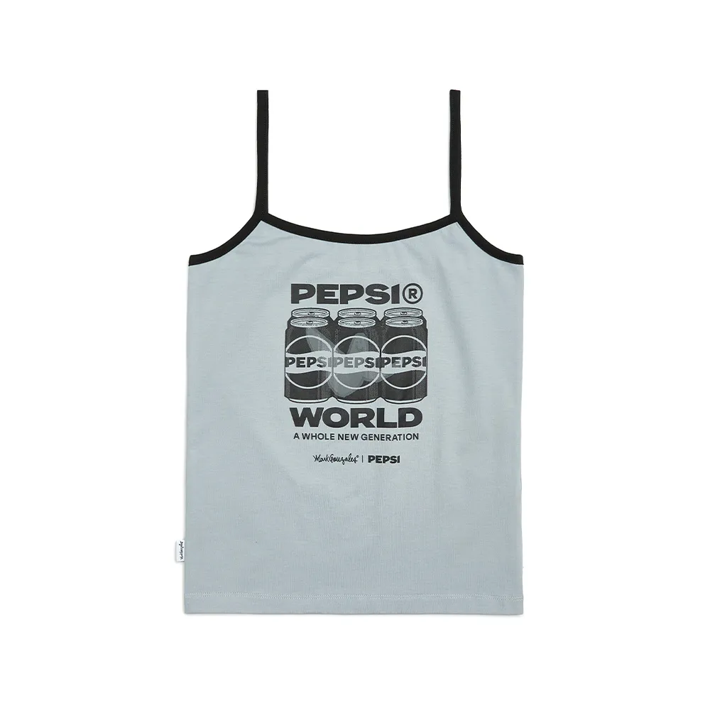 【Mark Gonzales】女款 MG X Pepsi 細肩上衣-藍色(百事可樂聯名)