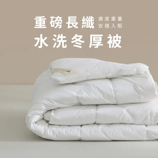 【AnD HOUSE 安庭家居】重磅長纖水洗冬厚被-單人4.5x6.5尺(厚被/寒流/保暖/被胎/棉被/冬被)
