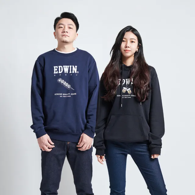 【EDWIN】男女裝 圓領保暖上衣/外套 (共9款)