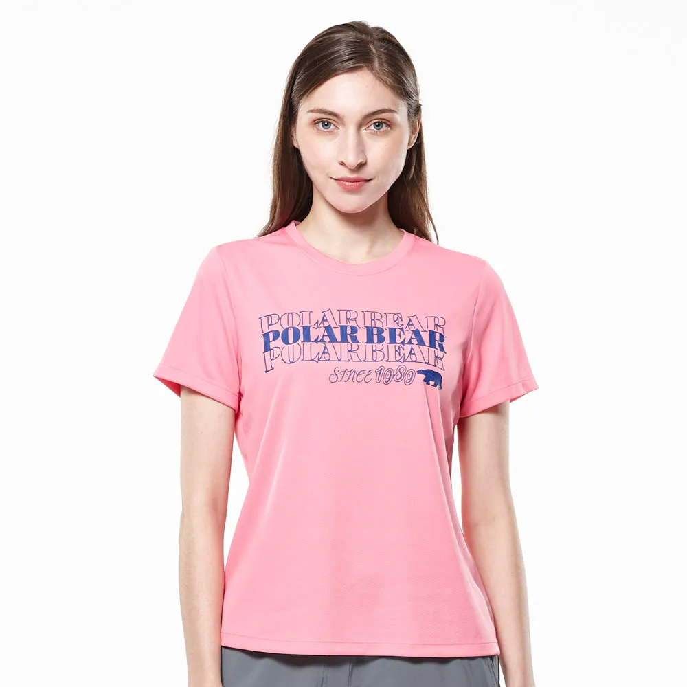 【POLAR BEAR 北極熊】女吸濕排汗印花T恤-粉紅色-26T15