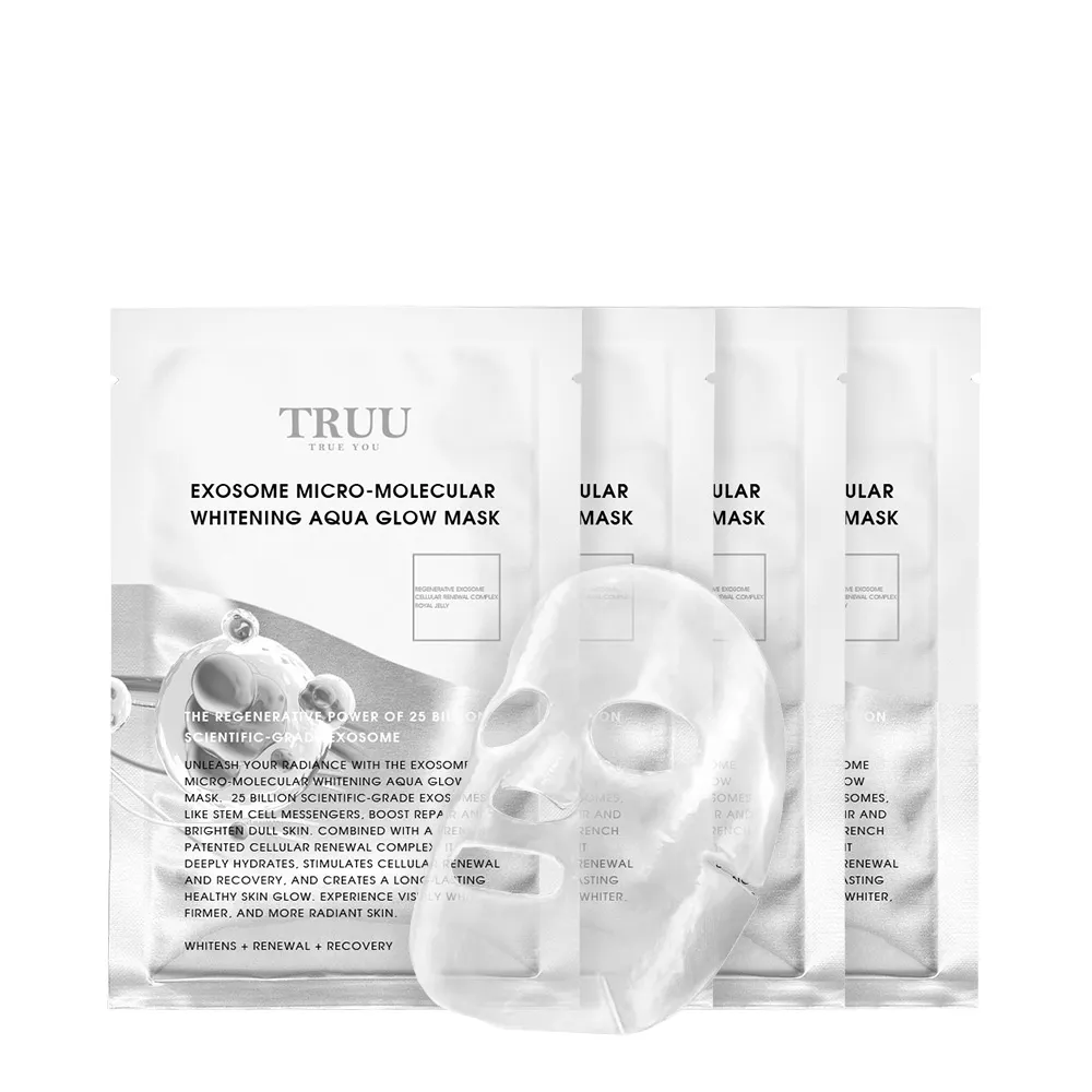 【TRUU 童】外泌體微分子美白水光面膜4入組(高效美白 水光保濕 緊緻修復)