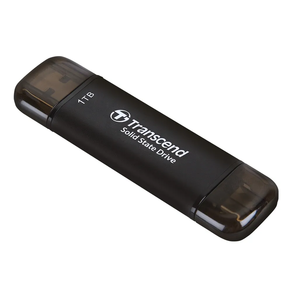 【Transcend 創見】ESD310C 1TB USB3.2 高效能雙介面 外接SSD行動固態硬碟-太空黑(TS1TESD310C)