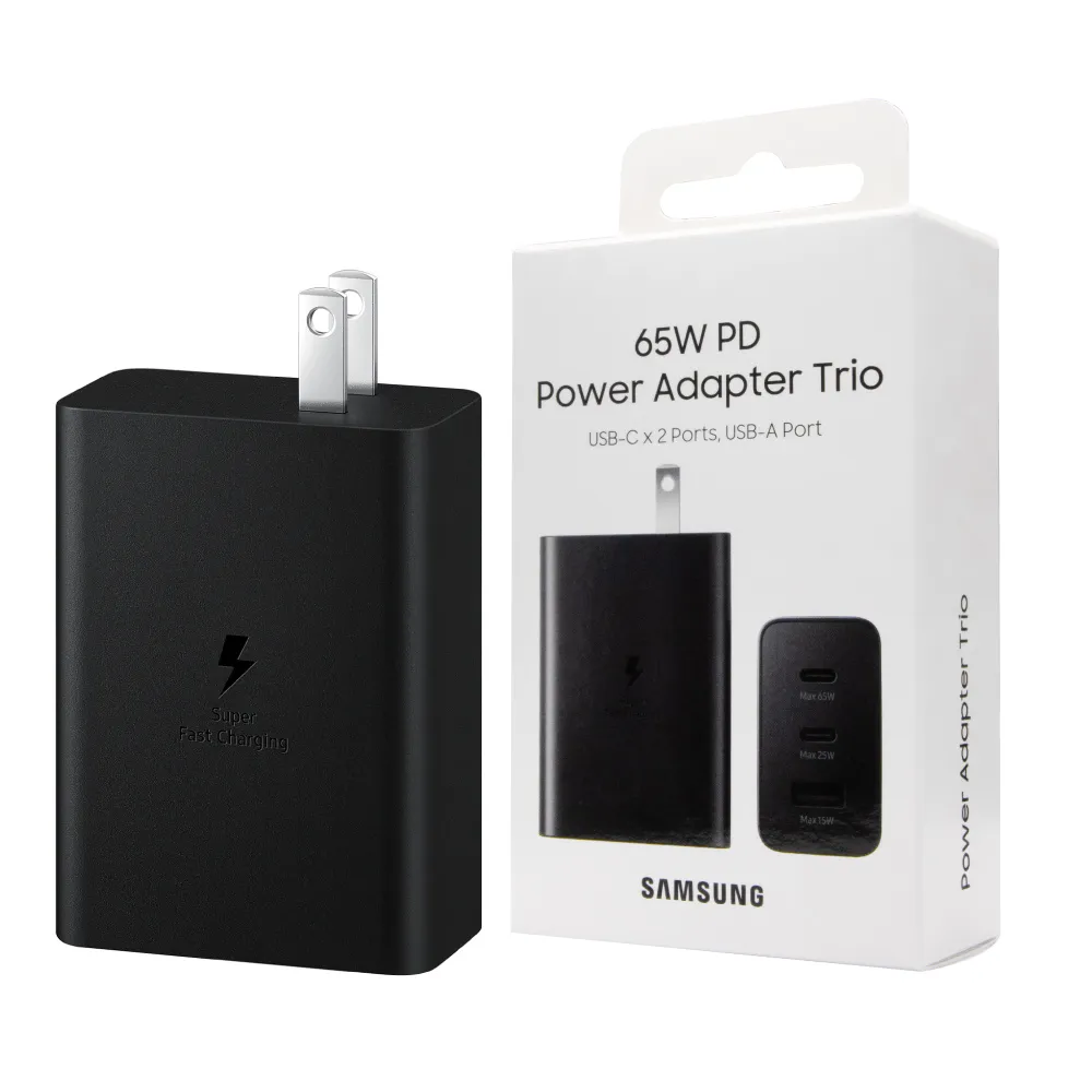 【Samsung 三星】原廠公司貨T6530 / 65W PD 三孔快充旅充頭(盒裝)
