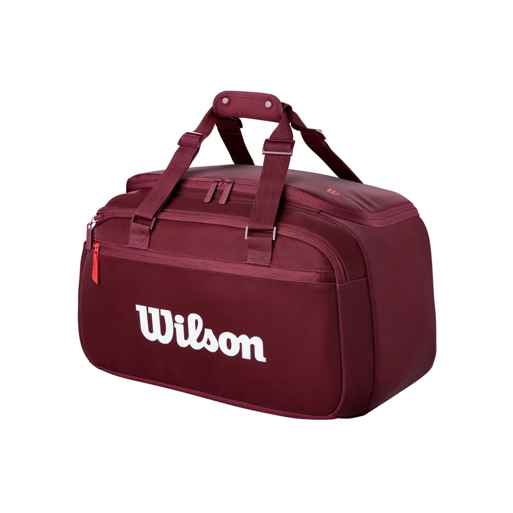 【WILSON】Defyer V1 Small Tennis Duffel RD 配件 圓筒包 紅色 WR8058201001