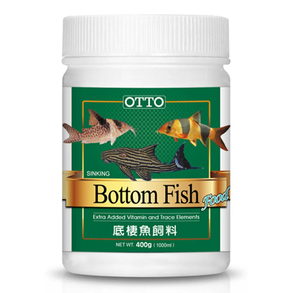 【OTTO 奧圖】底棲魚飼料 400g(適於老鼠魚；異型；甲鯰與棘甲鯰)