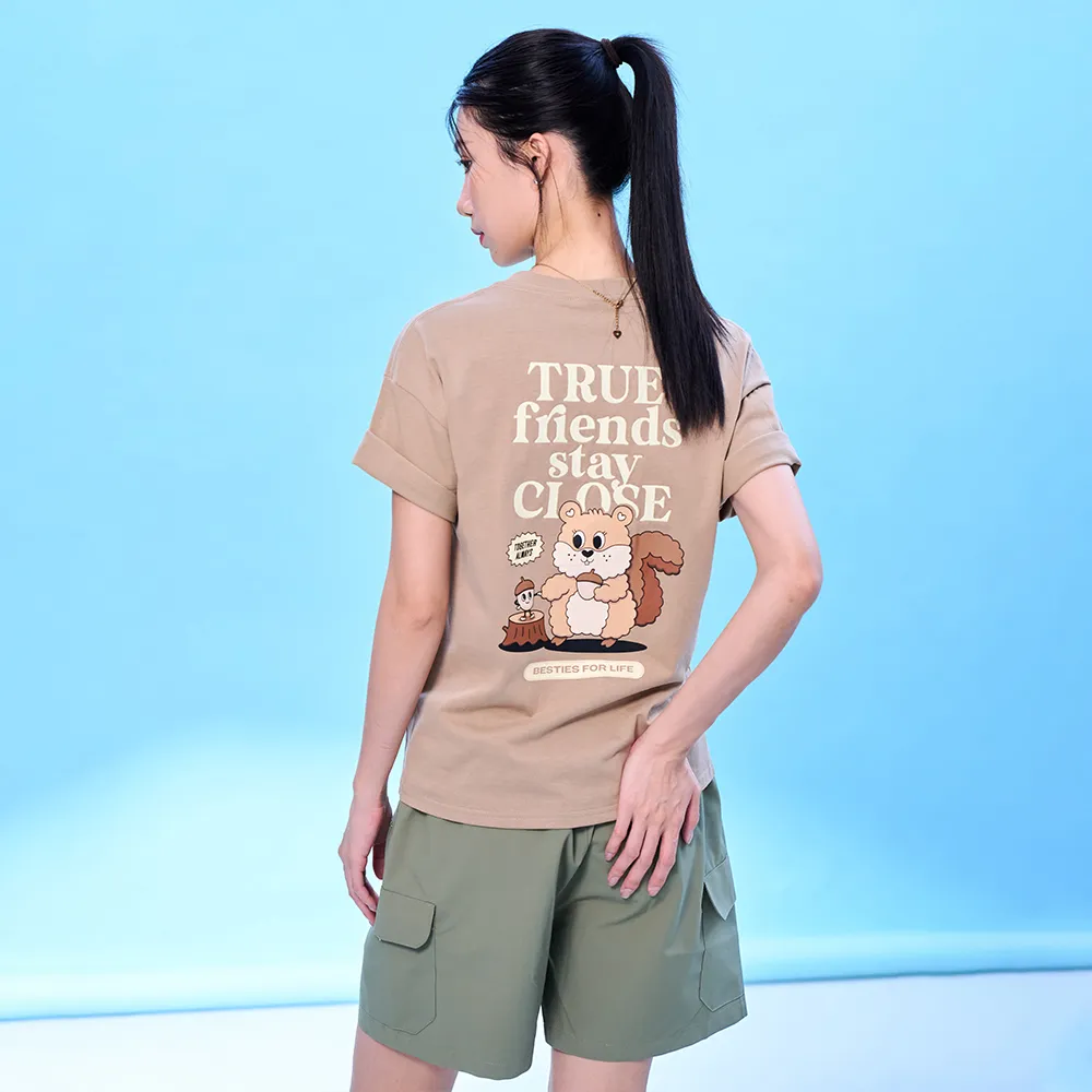 【MAJOR MADE】松鼠與松果溫馨刺繡口袋Ｔ(休閒上衣/刺繡上衣/T恤)