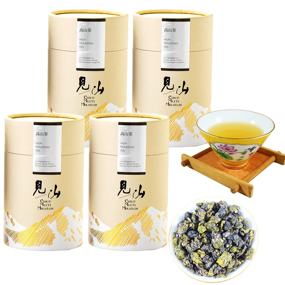 【鑫龍源】台灣有機茶100%高山茶葉4罐組(杉林溪有機金萱茶50g/罐-共200g｜奶韻青茶｜有機驗證｜附提袋）