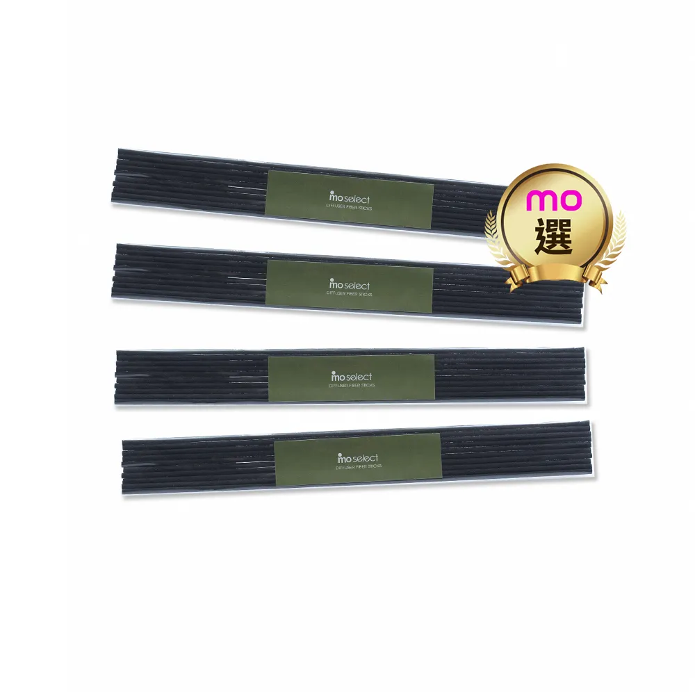 【mo select】香氛纖維擴香棒40入組(簡約黑/mo選)