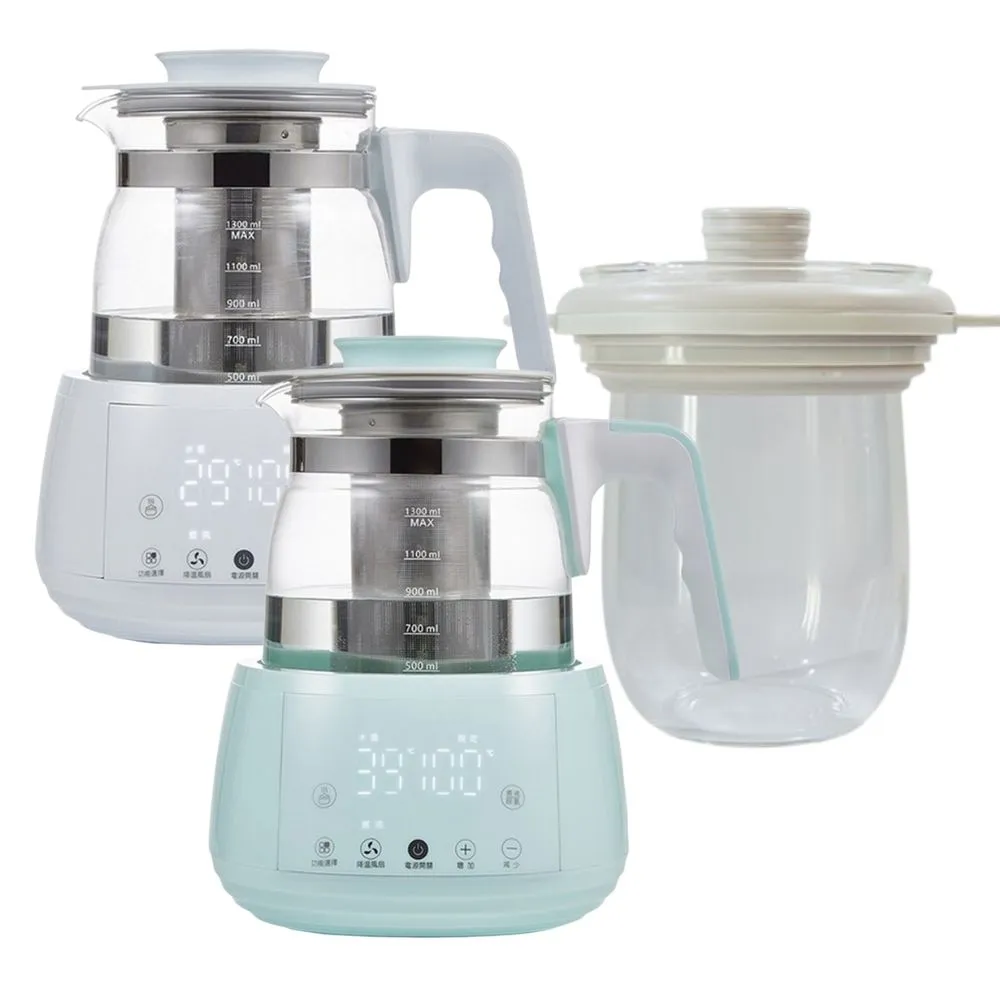 【ikiiki 伊崎】智能調溫烹煮壺養生壺含燉盅組IK-TK4401/2(保溫 泡茶 快煮壼 優格機)
