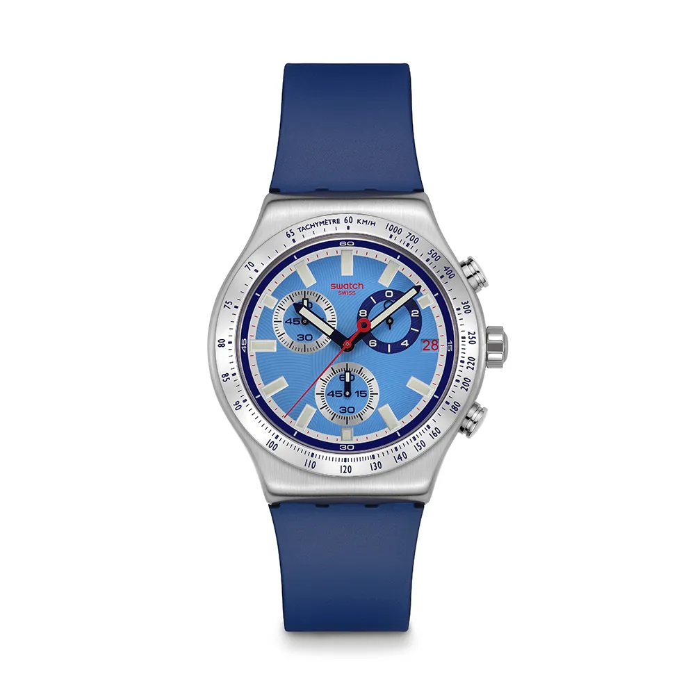 【SWATCH】SKY REFLECTIVE 金屬手錶/男錶/女錶/瑞士製造 YVS541 (43mm)