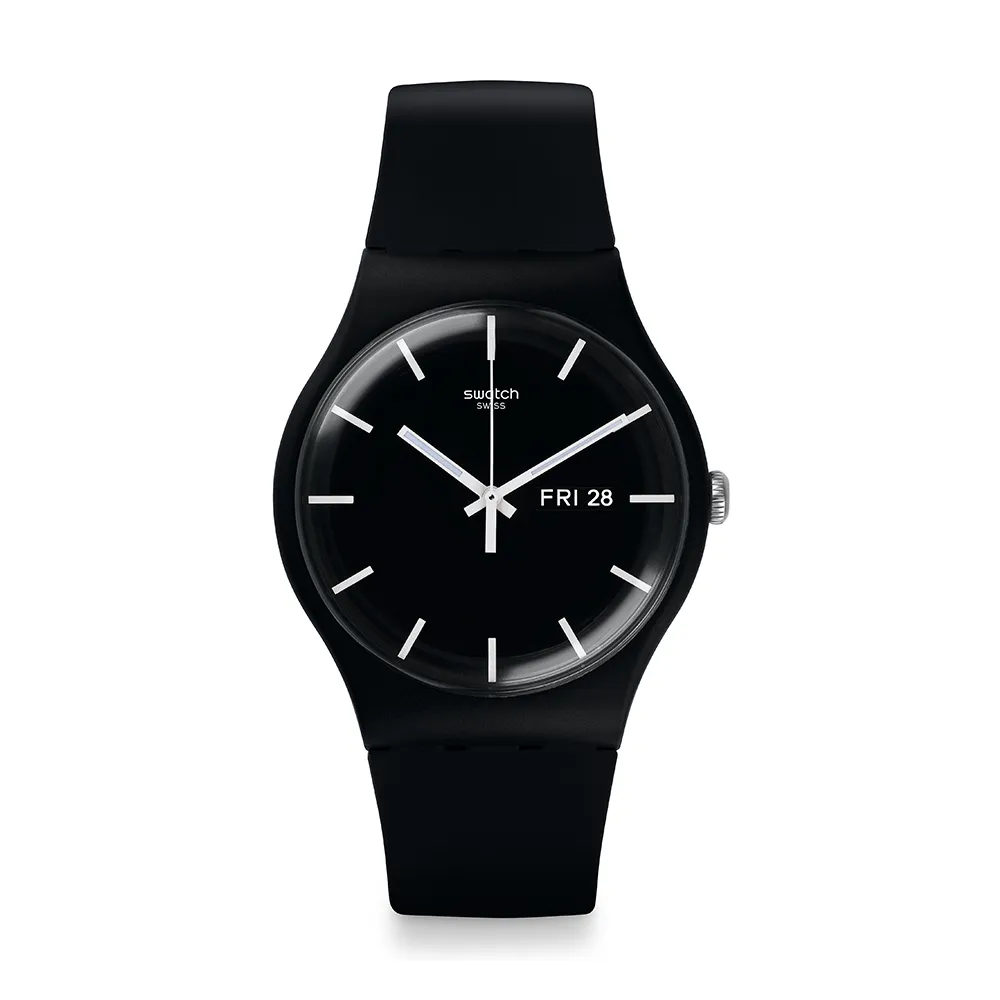 【SWATCH】MONO BLACK 經典手錶/男錶/女錶/瑞士製造 SO29B704(41mm)