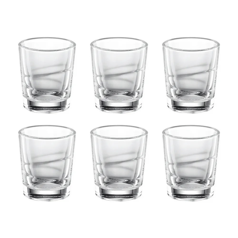 【TESCOMA】歐洲 烈酒杯6入 雕紋25ml / 調酒杯 雞尾酒杯 Shot杯