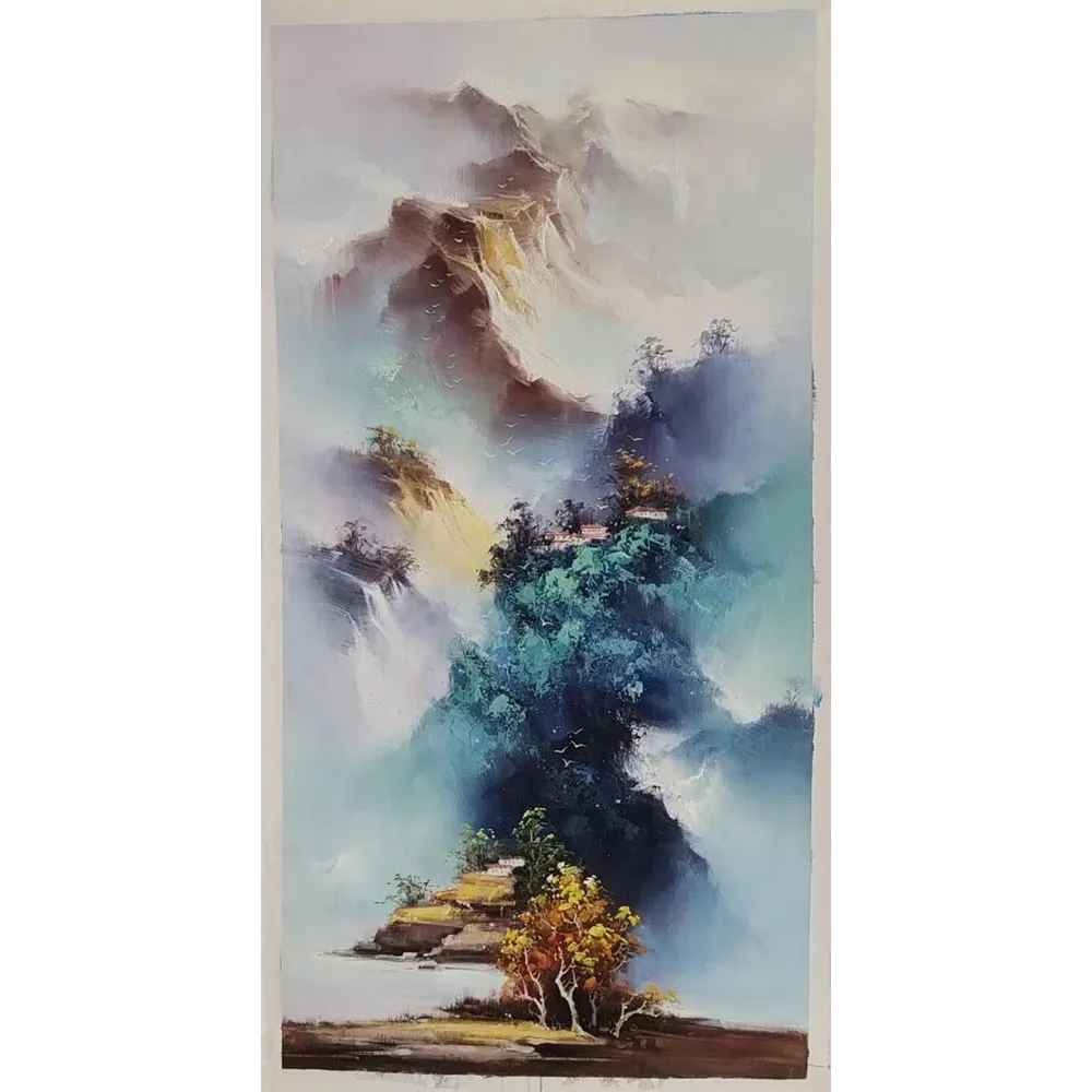 【ArtLife 藝術生活】B039高級手繪油畫_風景_60x120cm(五行風水畫、打造居家好運宅、手繪系列、擺飾畫)