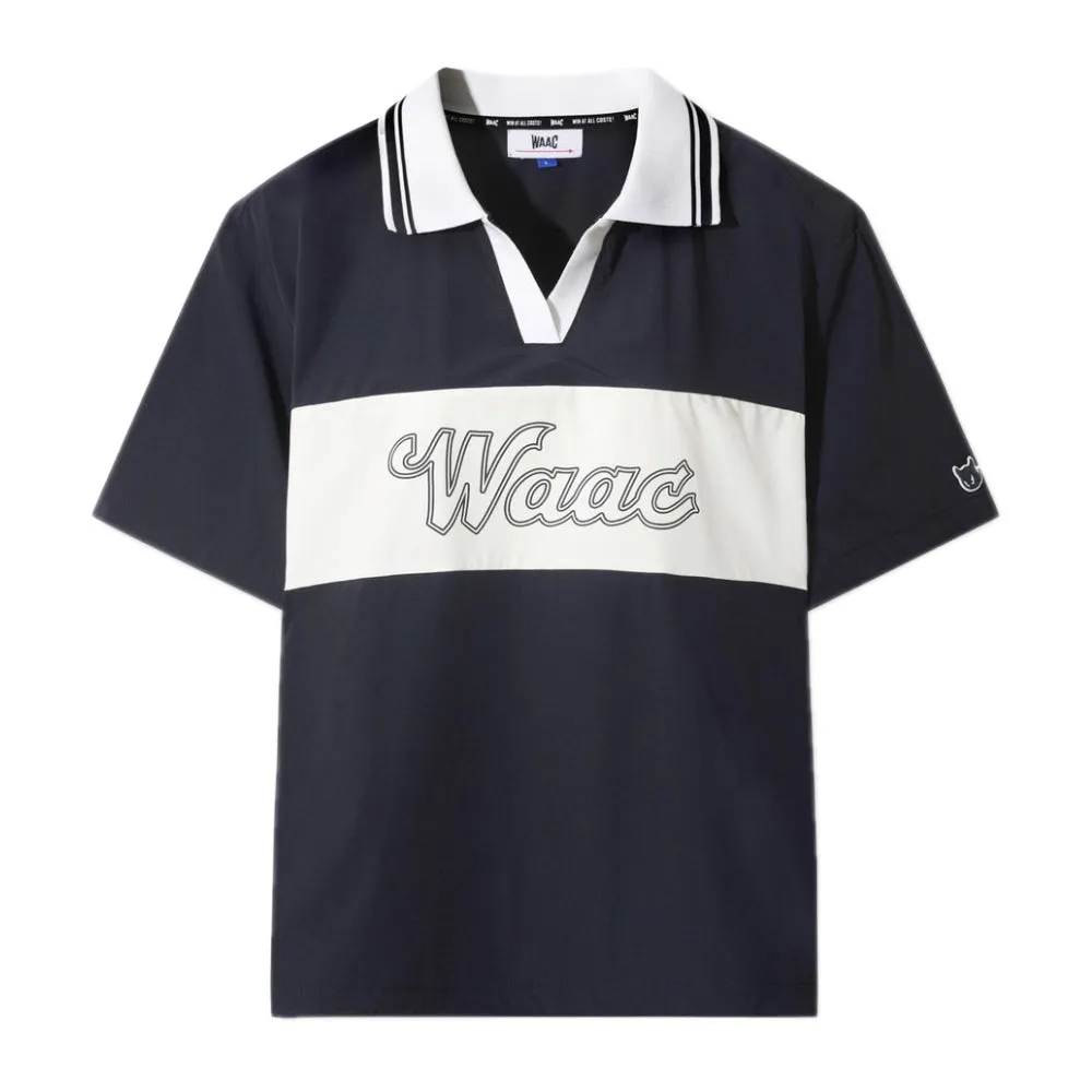 【WAAC】ATHLETIC RIB COLLAR STRETCH PULLOVER VEST 女士 翻領短袖上衣(WLVAA25503-NYD)
