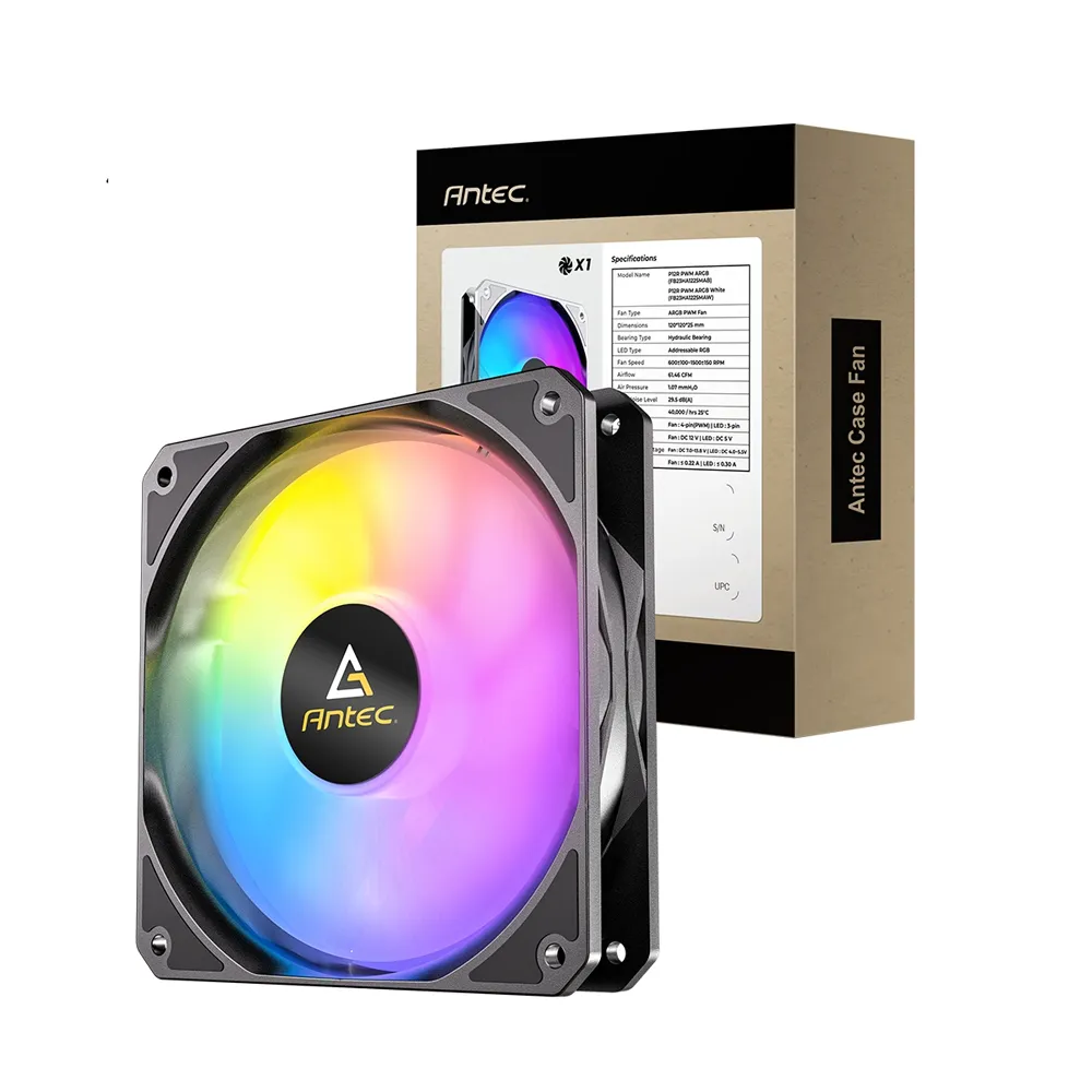 【Antec】安鈦克 P12R ARGB 反葉 PWM 機殼風扇(黑色)