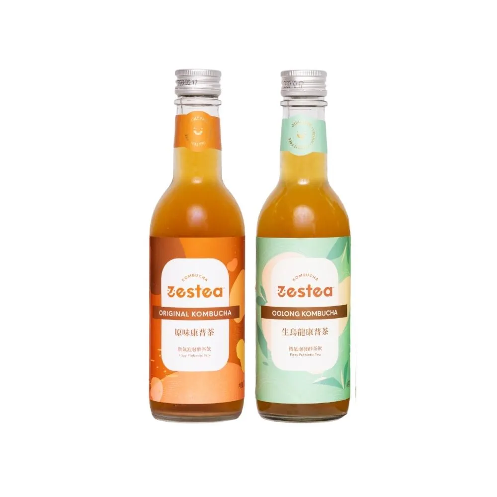 【Zestea Kombucha】經典原味組合 300ML*12瓶(無添加、富含益生菌)