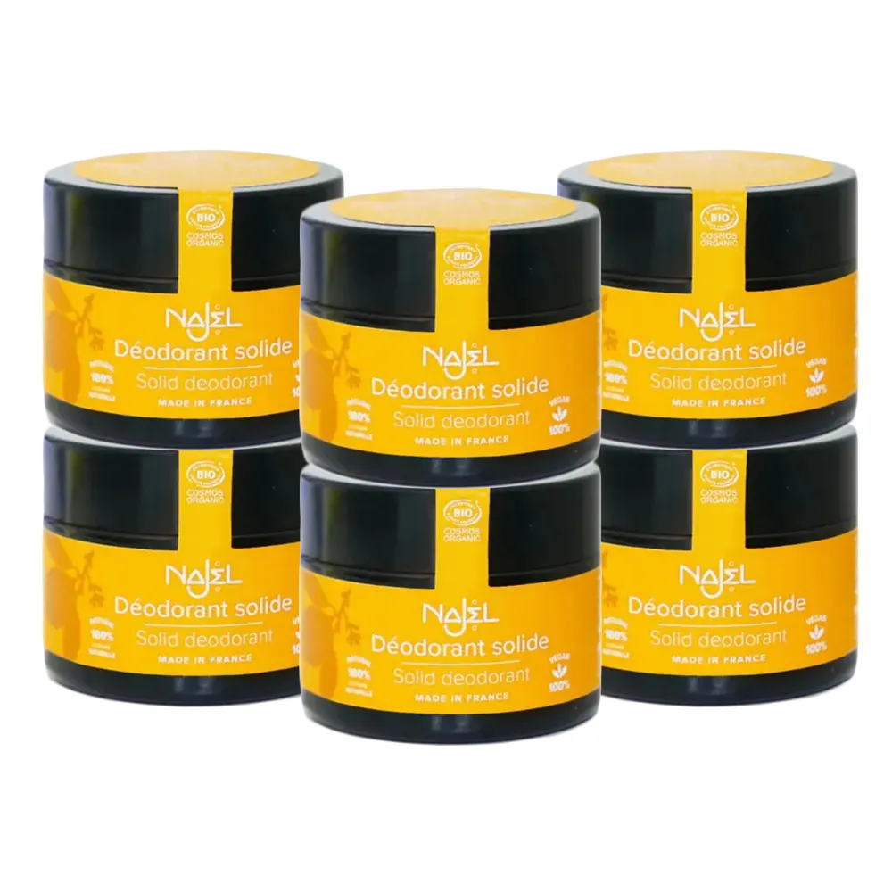 【法國NAJEL】長效制汗有機體香膏45g-漫步果香(6入組-總代理公司貨)