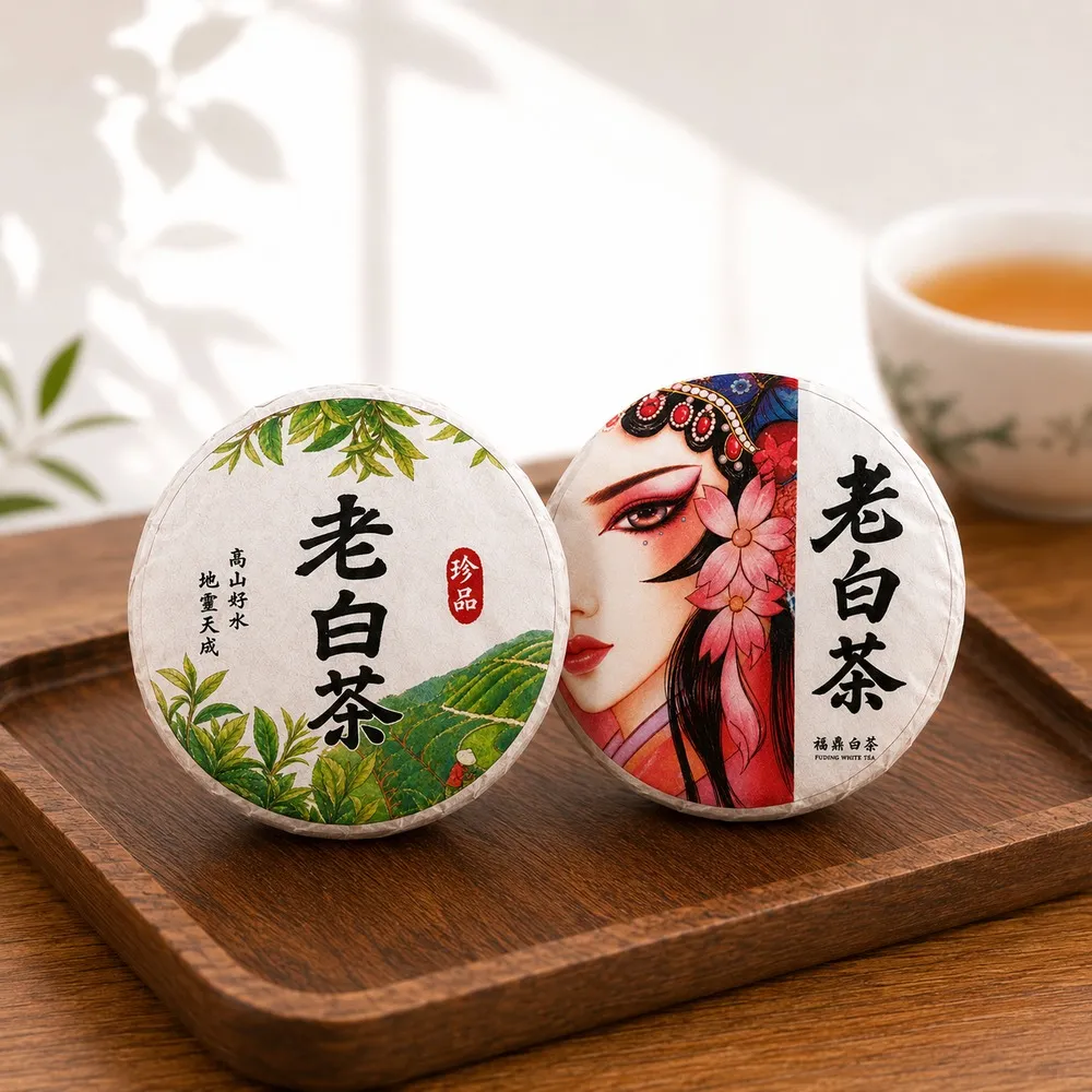 典慶號 福鼎壽眉老白茶迷你茶餅150公克組｜白茶｜小茶餅｜紅版7公克｜白版款5公克