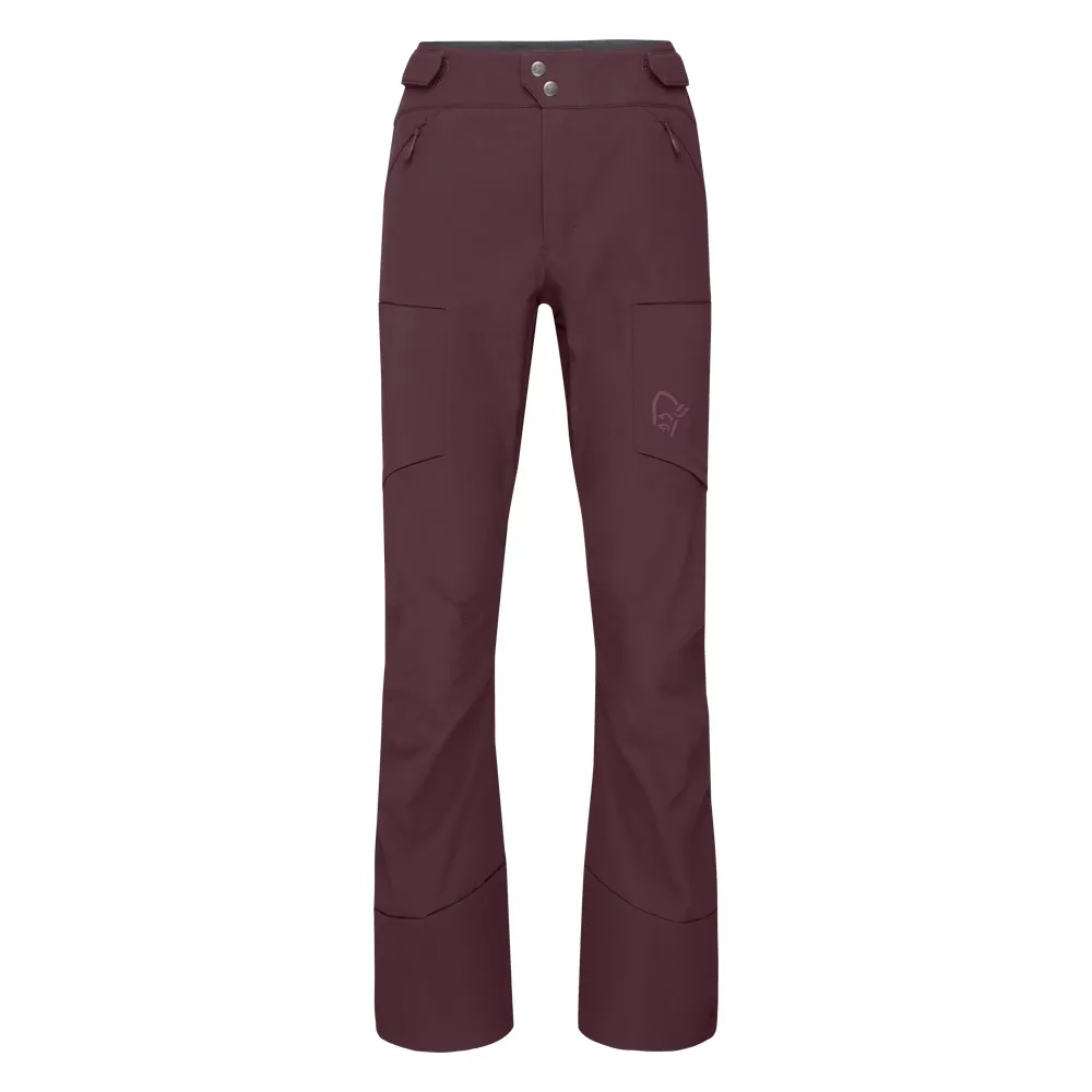 【NORRONA】lyngen hiloflex200 slim 長褲 女款 紅褐色