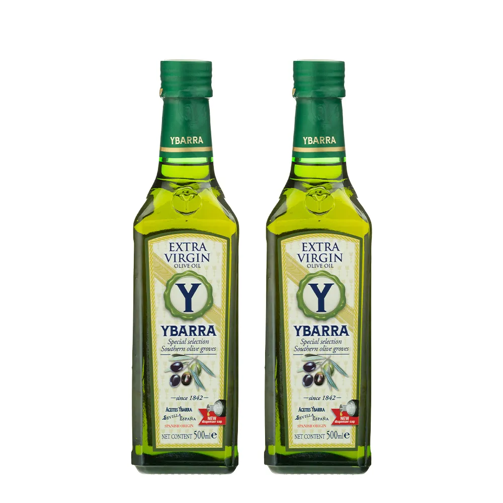 【YBARRA】100%特級冷壓初榨橄欖油 500mlx2瓶 (生飲入門款0.26%酸價/雙11限定/西班牙原裝進口)