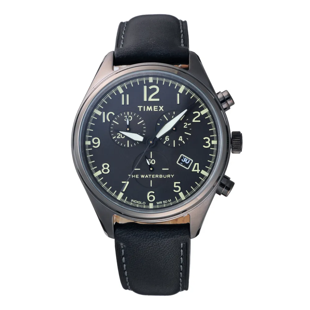 【TIMEX】刻劃時代計時皮帶腕錶(TW2R88400)