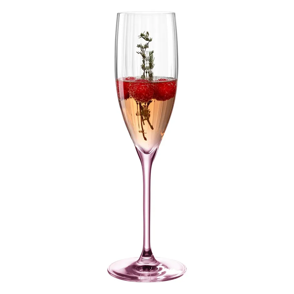 【LEONARDO 里歐】POESIA粉紅香檳杯250ml*6入(氣泡酒杯/送禮/收藏/果汁)