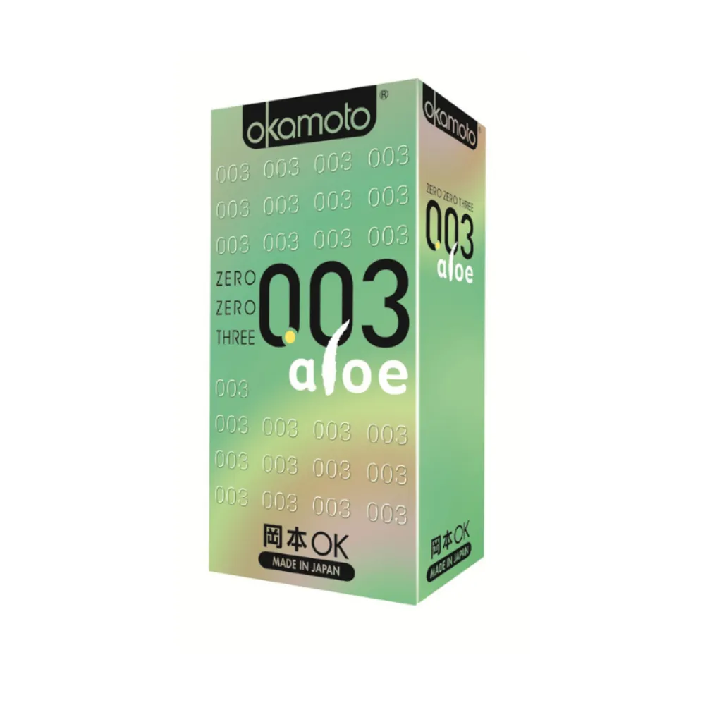 【okamoto 岡本】003 Aloe蘆薈極薄保險套10入/盒