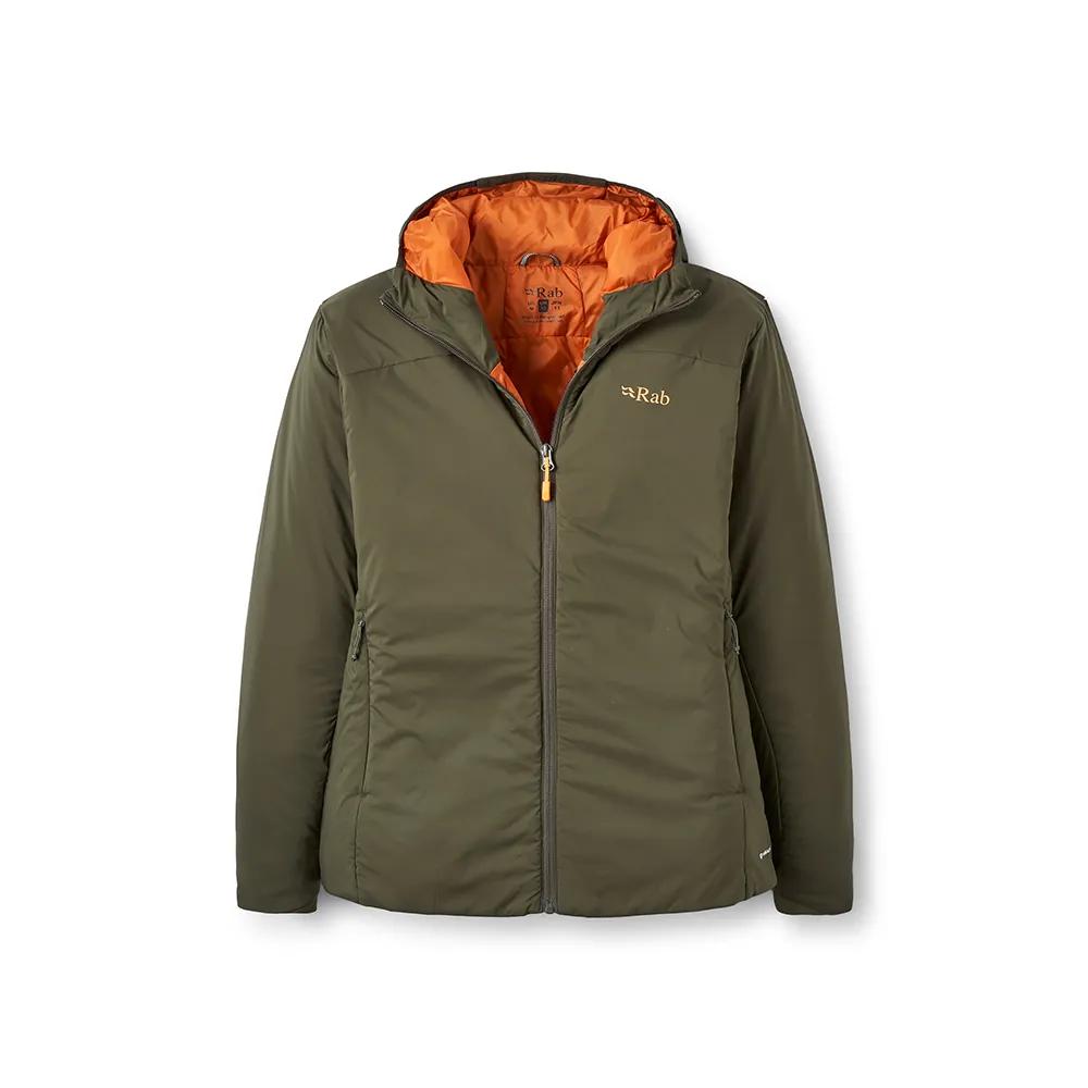 【RAB】Xenair Alpine Jacket 輕量防風透氣化纖連帽外套 女款 軍綠 #QIP18