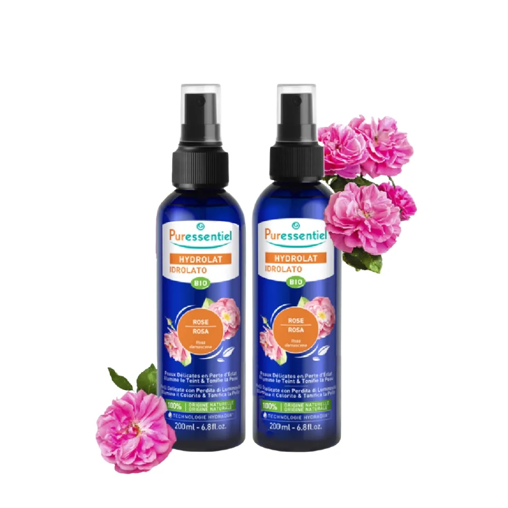 【Puressentiel 璞萃】買1送1 大馬士革玫瑰純露花水/化妝水 200ml(Ecocert有機認證)