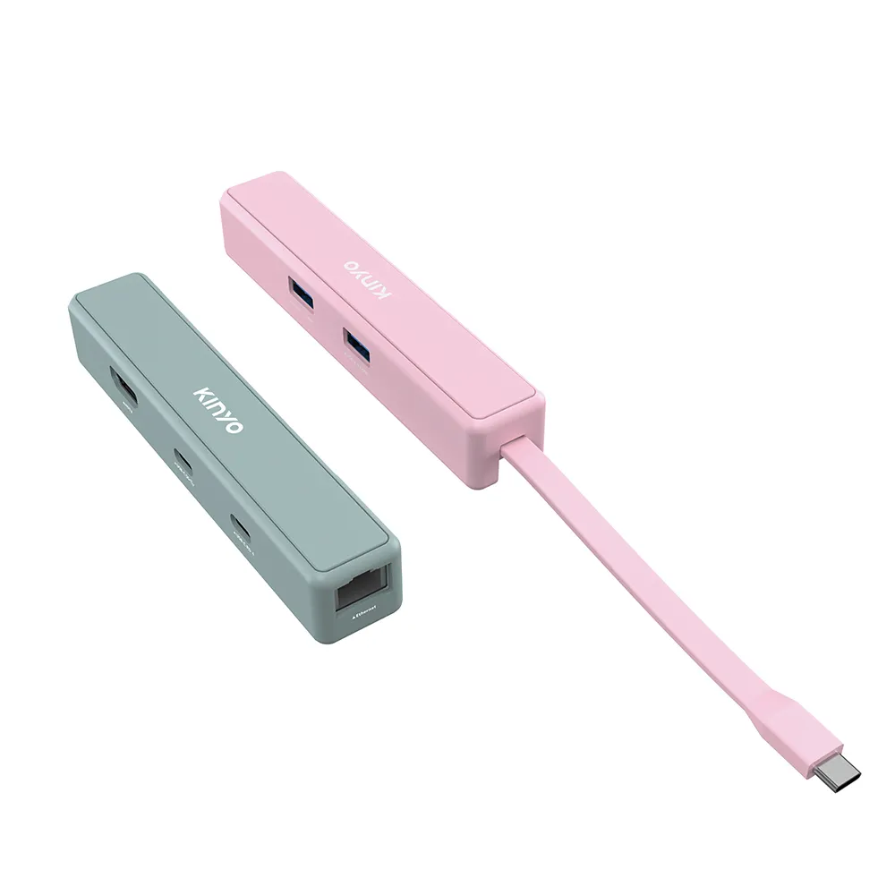 【KINYO】6 IN 1六合一多功能擴充座(TypeC/USB3.2/HDTV/PD快充 KCR-518)
