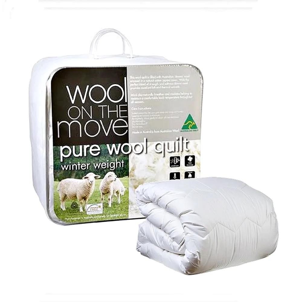 【澳洲Wool on the Move】國際羊毛局認證100%純羊毛被嬰兒加厚加重款1公斤(嬰兒被3x4附被單被套)