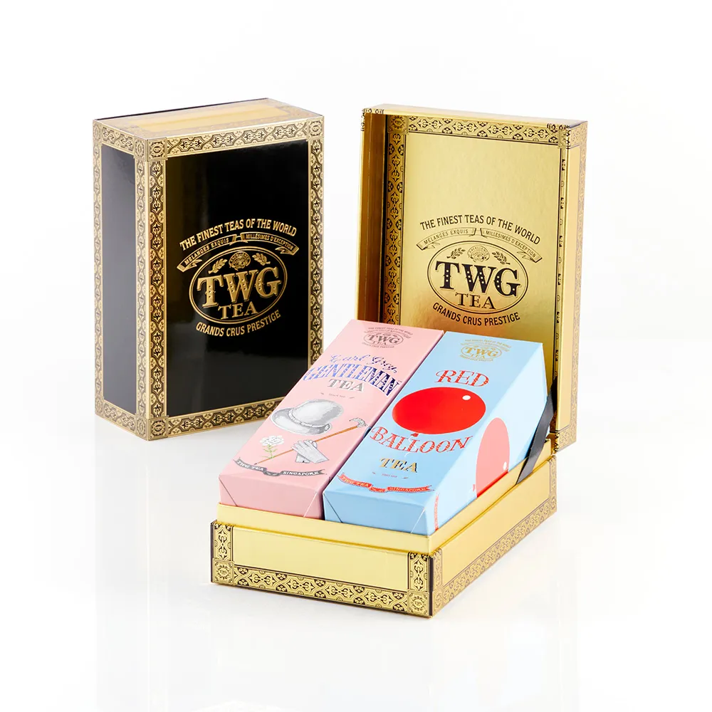 【TWG Tea】時尚茶罐雙入禮盒組 紳士伯爵茶100g+乘風高翔100g(紅茶+南非國寶茶)