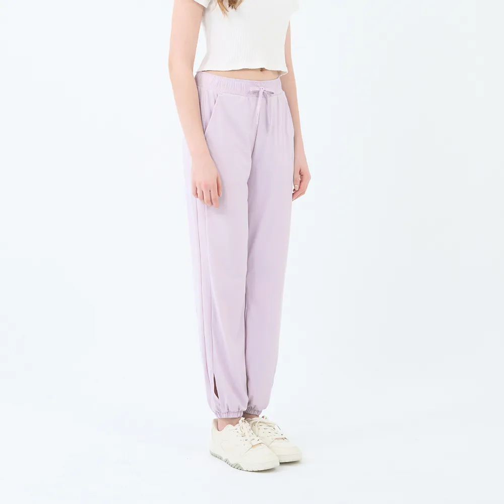 【GIORDANO 佐丹奴】女裝抗UV冰涼感束口褲 G-Motion系列(32 蘭花瓣紫)