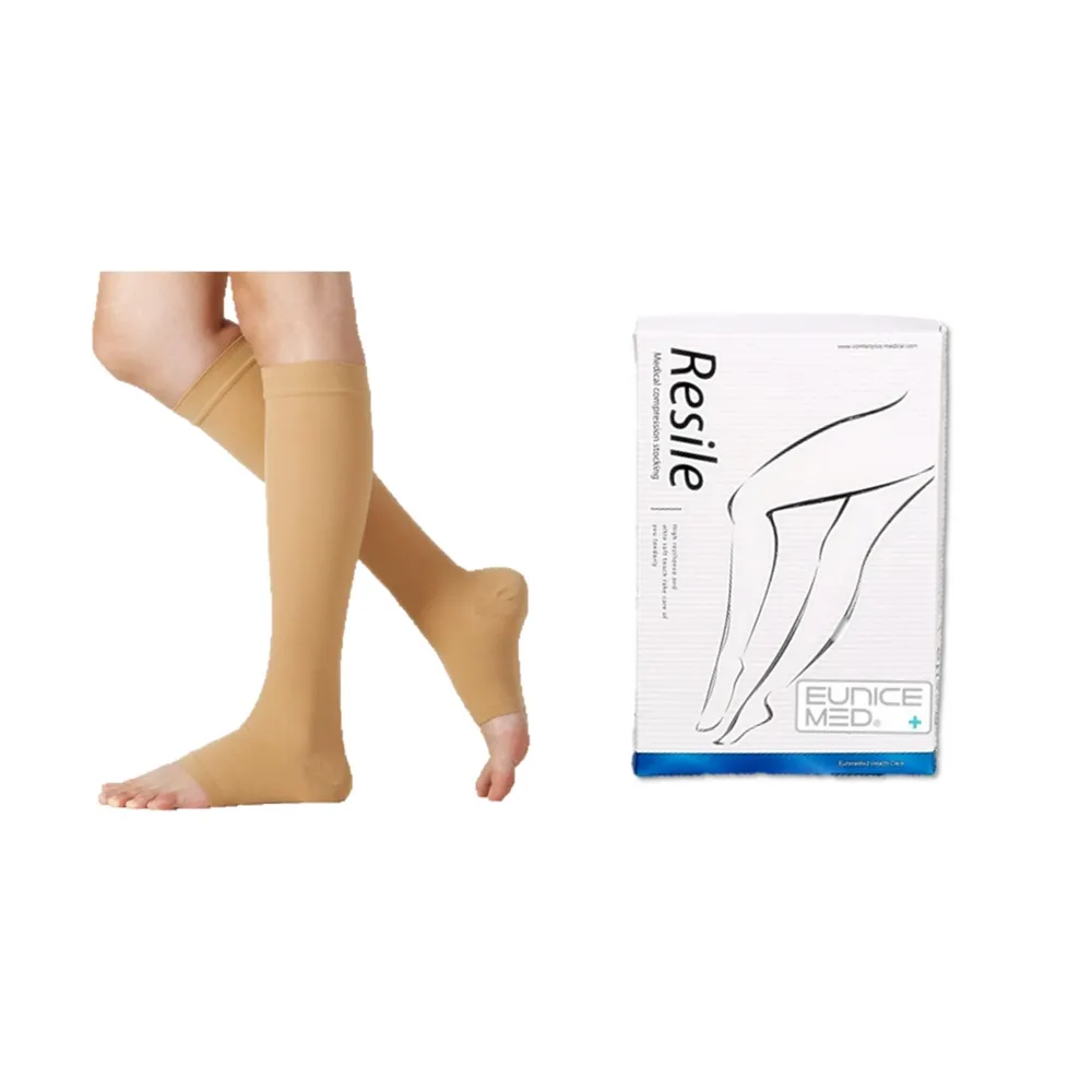 【Eunicemed】醫用輔助襪(CPS-3004-BG 壓力襪 露趾襪 小腿襪 膚色 )